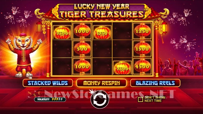 Permainan slot Lucky New Year Tiger Treasures wajib dicoba